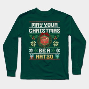 May Your Christmas Be A Nat20 Long Sleeve T-Shirt